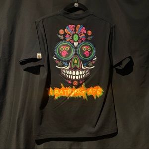 BAPE A Bathing Ape Day Of The Dead Halloween  Tee Shirt 2019 Sz S S/S